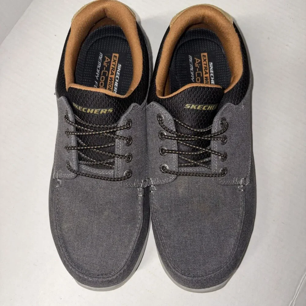 Skechers Men’s Relaxed Fit Elent Mosen Boat Shoe Black Size 12 E